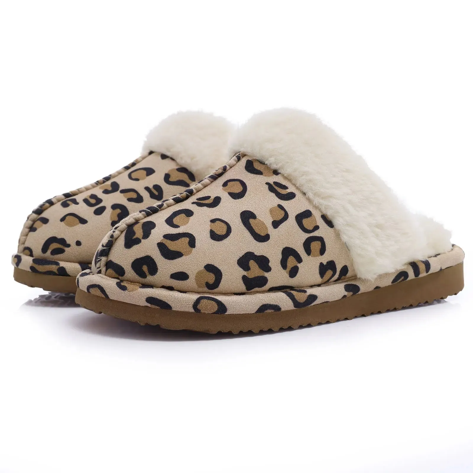 Shevalues Fashion Fur Slippers Women Fluffy Winter House Shoes Memory Foam Fuzzy Slippers Short Plush Slipper Indoor And Outdoor