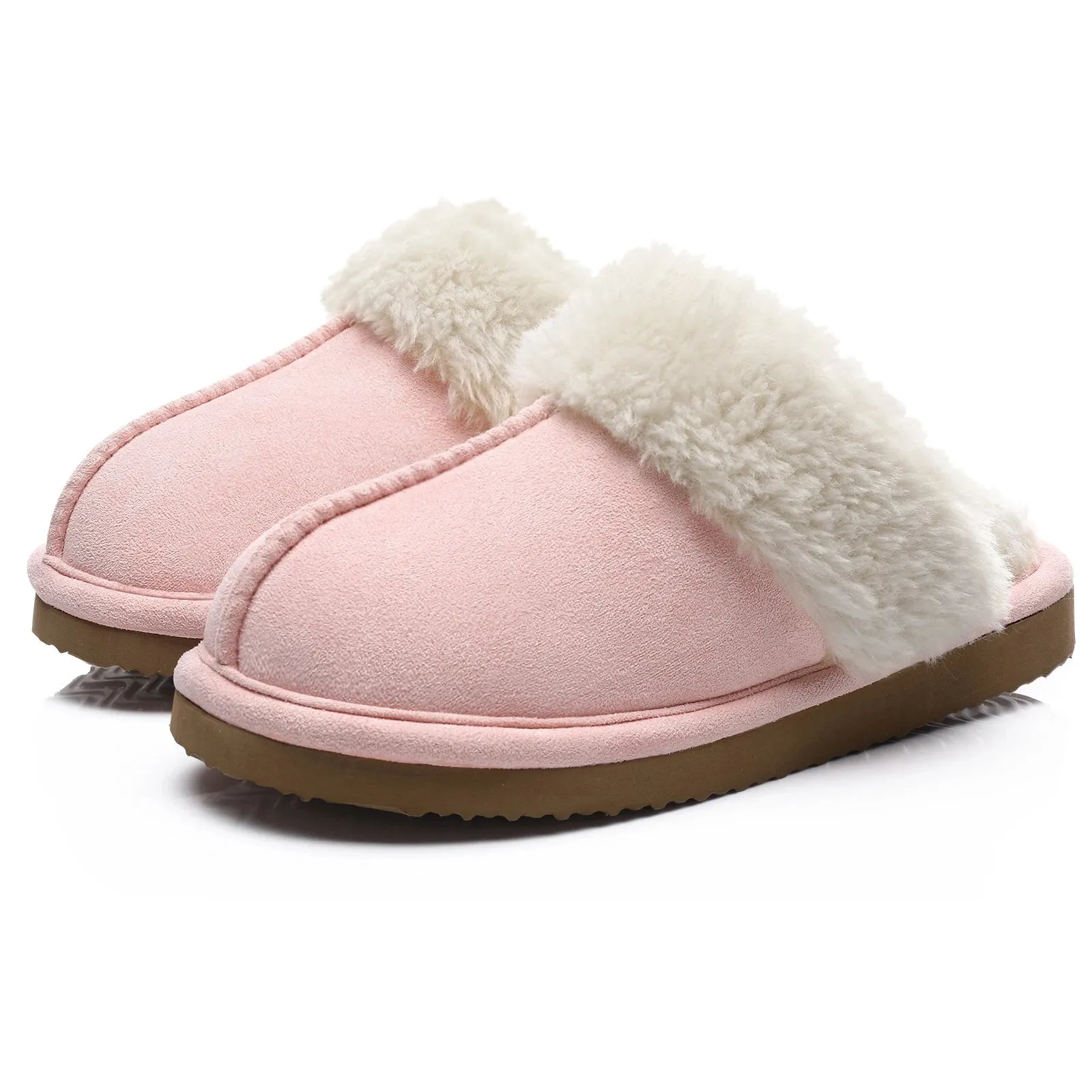 Shevalues Fashion Fur Slippers Women Fluffy Winter House Shoes Memory Foam Fuzzy Slippers Short Plush Slipper Indoor And Outdoor