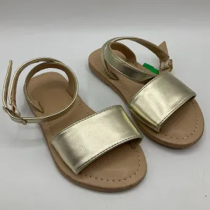 Size 9: Crewcuts Tan Silver Buckle Strapped Sandals