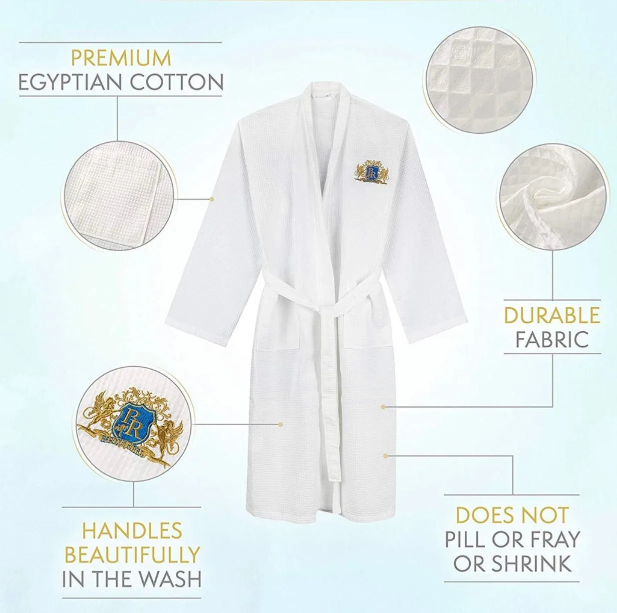 SPA ROBE WAFFLE KIMONO & SLIPPERS
