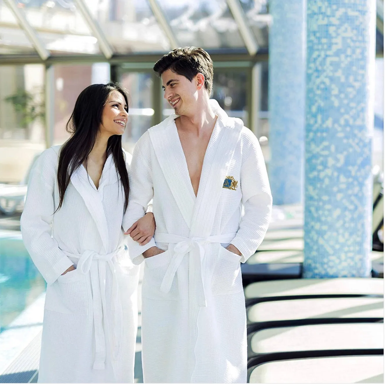 SPA ROBE WAFFLE KIMONO & SLIPPERS