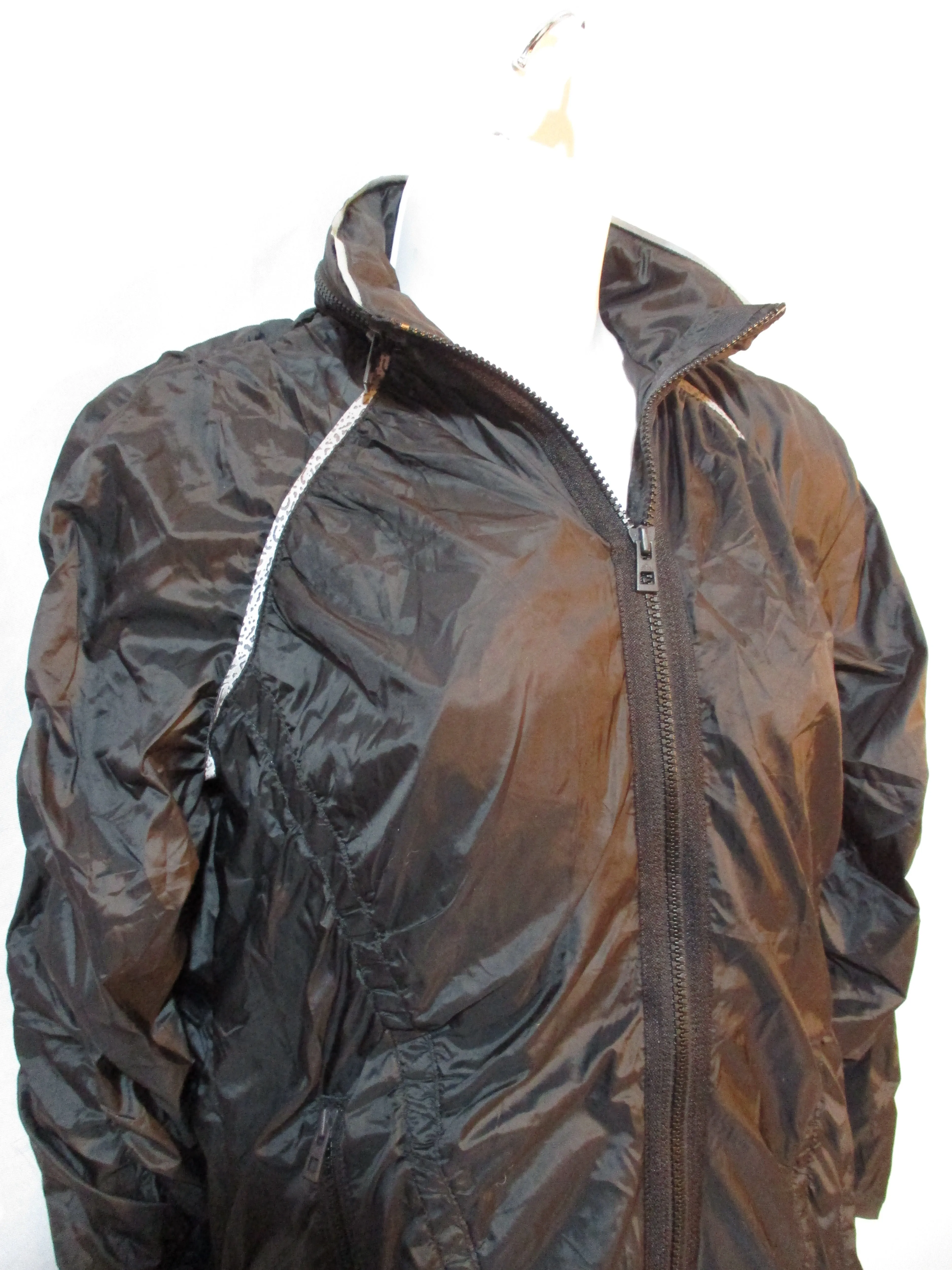 STELLA MCCARTNEY RUN JACKET Hoodie 36 BLACK Windbreaker Fitness Womens Coat PARKA