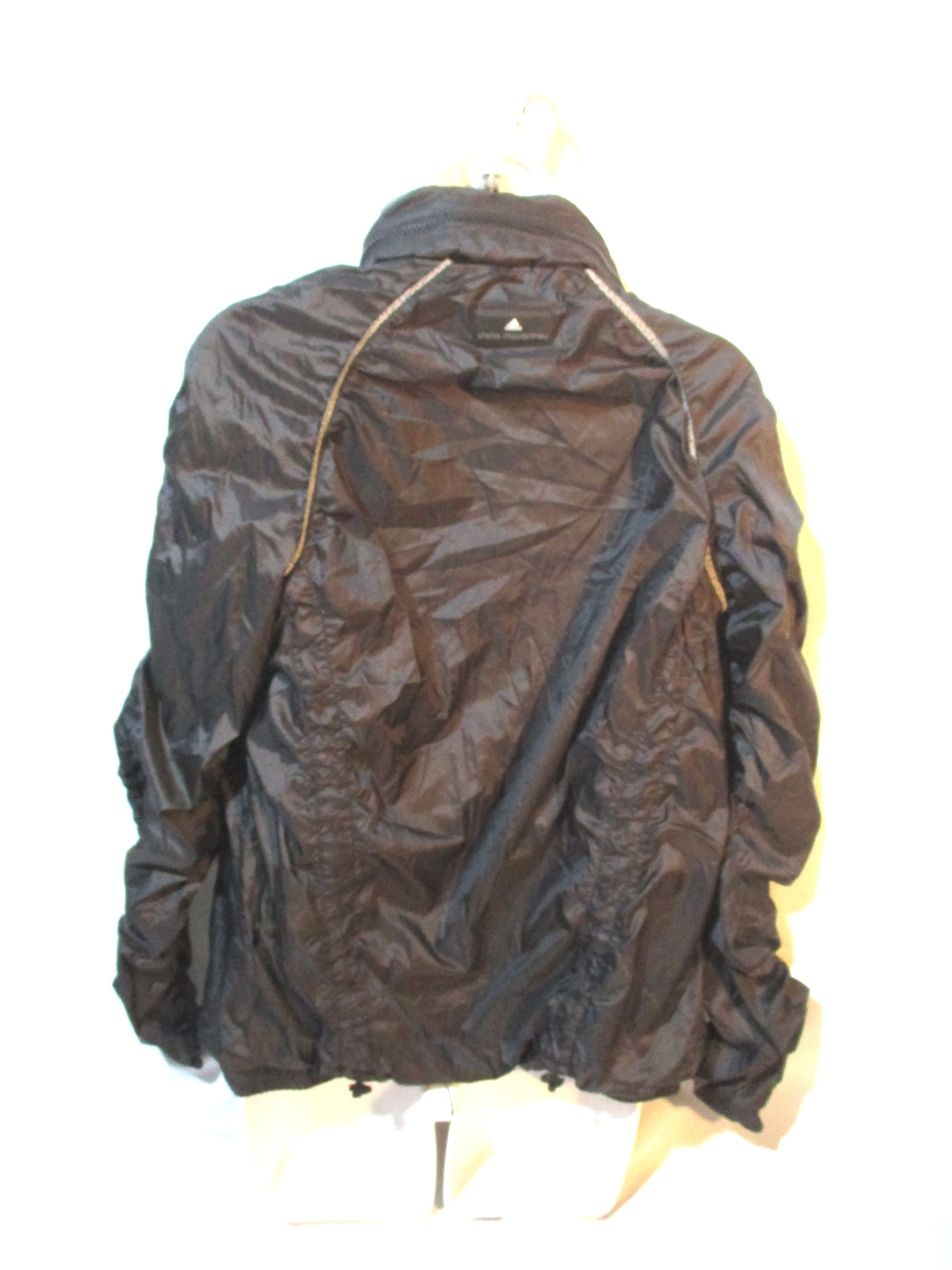 STELLA MCCARTNEY RUN JACKET Hoodie 36 BLACK Windbreaker Fitness Womens Coat PARKA