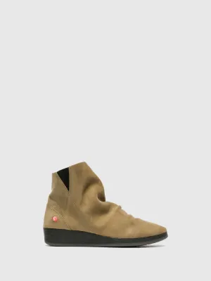 Tan Wedge Ankle Boots
