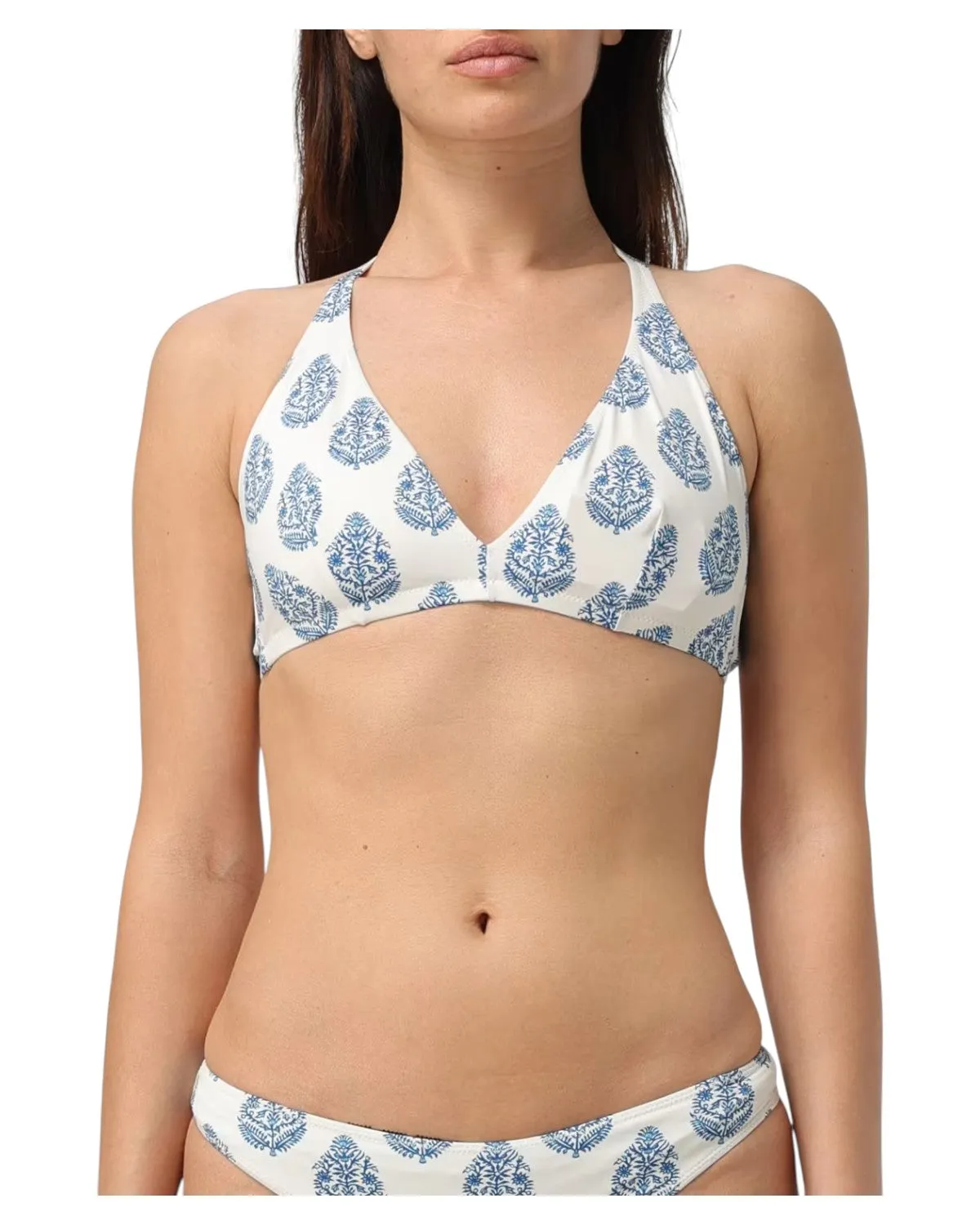 Top Bikini Bralette Gaia a Triangolo con Stampa