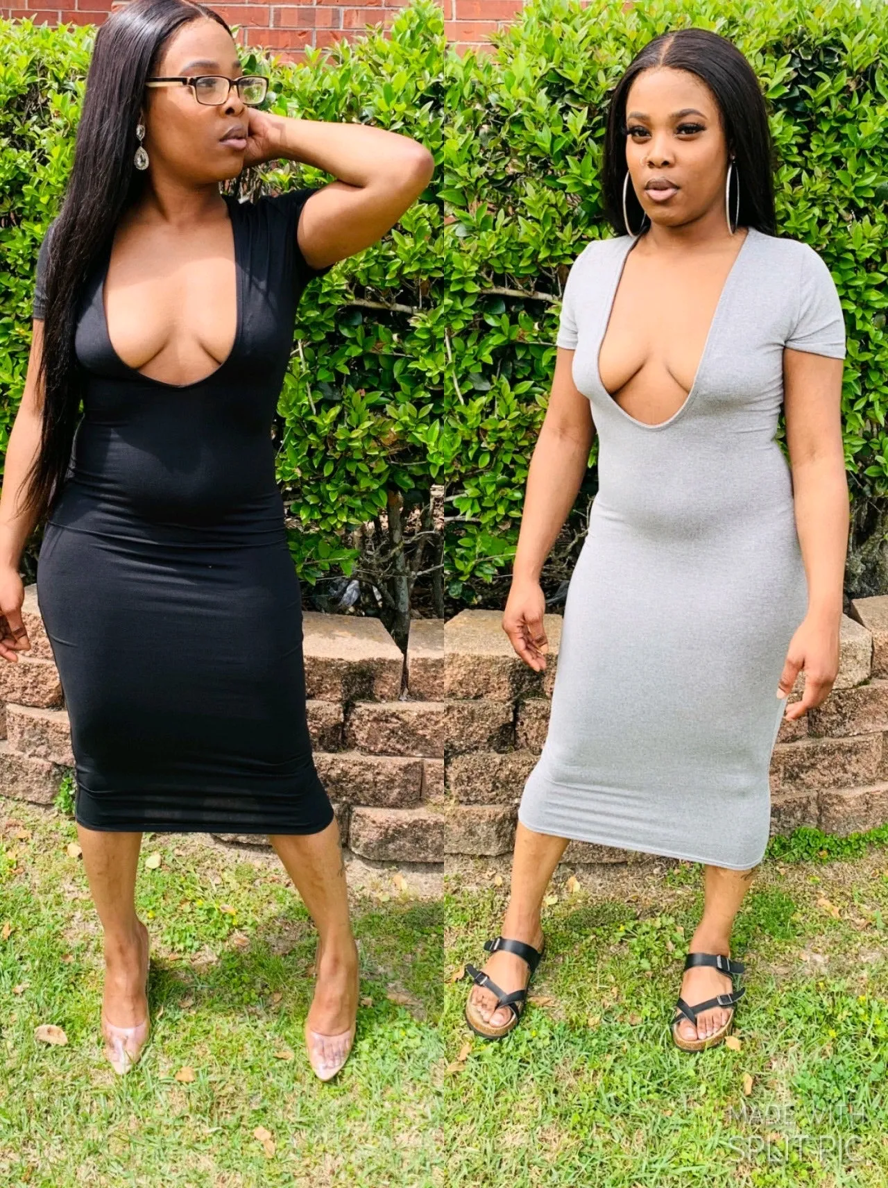 V-Cut Bodycon dress