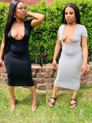V-Cut Bodycon dress
