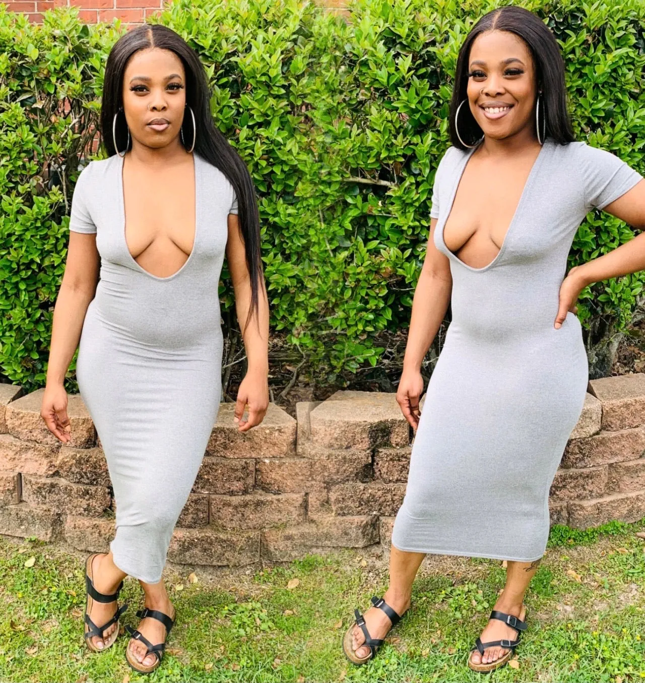 V-Cut Bodycon dress