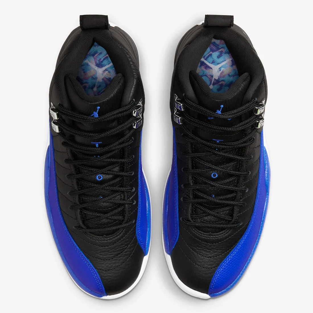 Women's Air Jordan 12 Retro Black Hyper Royal AO6068-004