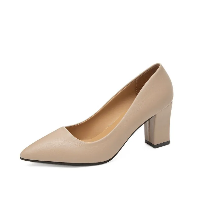 Women's Fashion High Heels Slip-on Pointed Toe Shoes - 520
