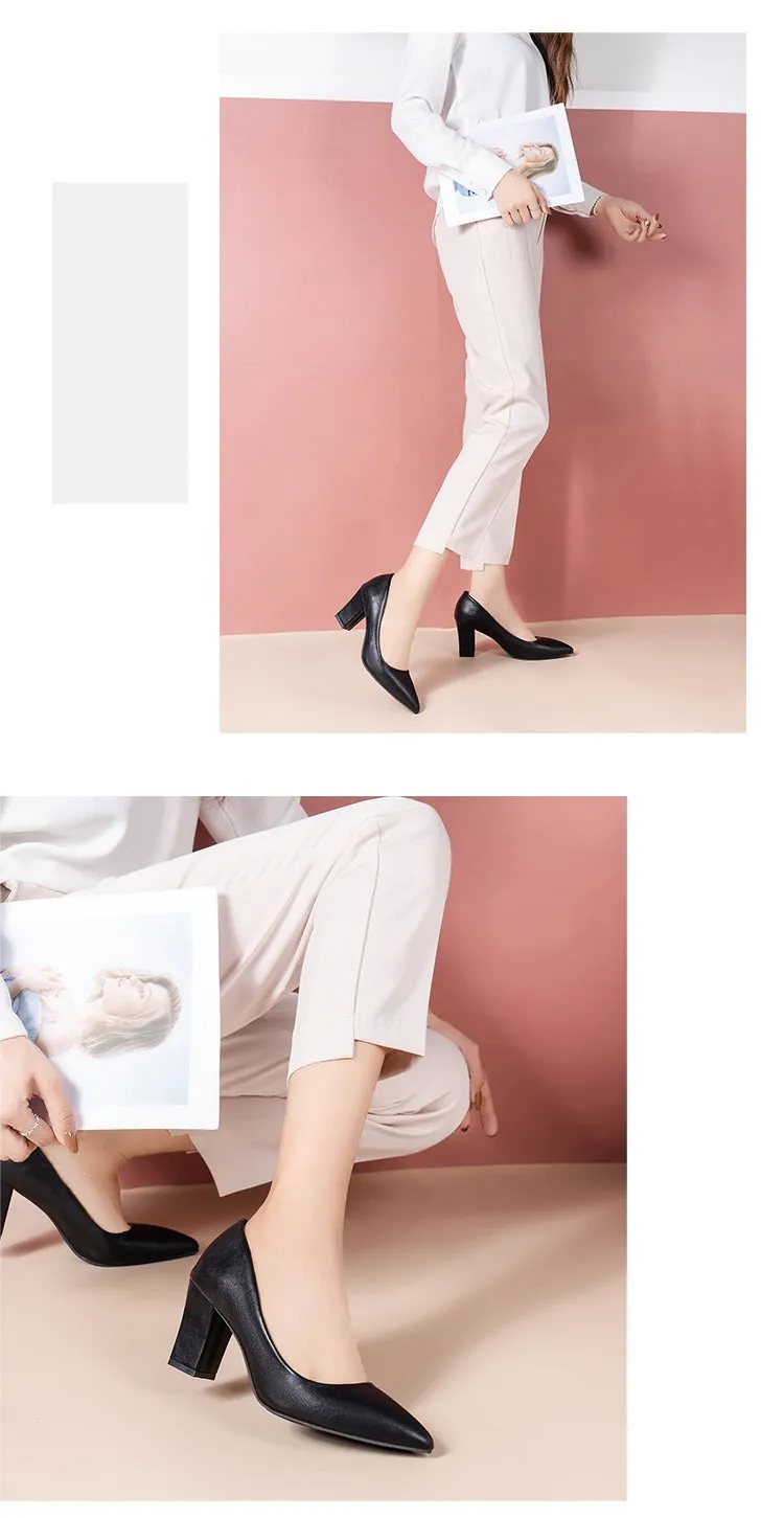 Women's Fashion High Heels Slip-on Pointed Toe Shoes - 520