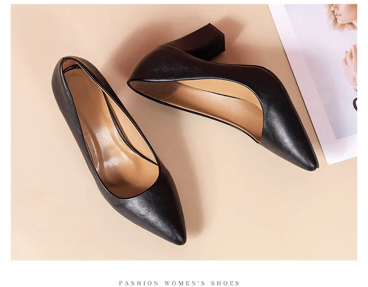 Women's Fashion High Heels Slip-on Pointed Toe Shoes - 520