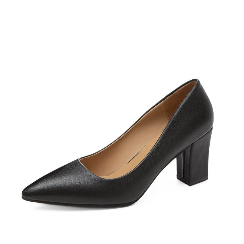 Women's Fashion High Heels Slip-on Pointed Toe Shoes - 520