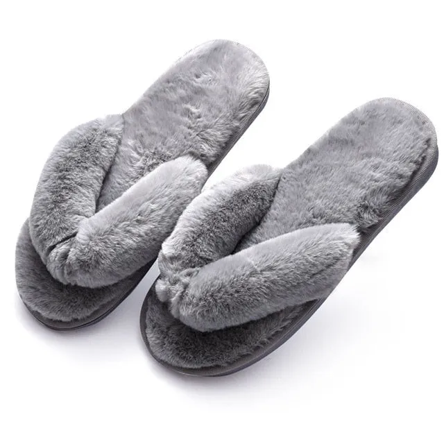 Women's Faux Furry House Slippers