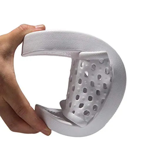 WOTTE Shower Sandals Women Quick Drying Bath Slippers Non Slip Dorm Shoes Size 5.5 White
