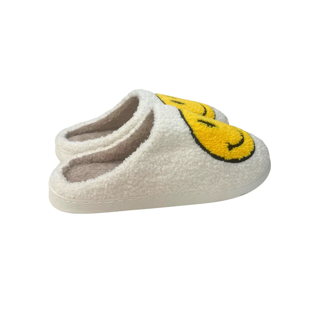 Yellow Smiley Face Slippers